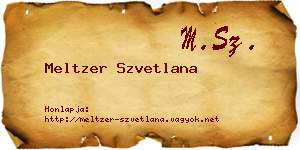 Meltzer Szvetlana névjegykártya